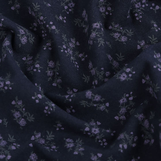 in stock Yanran Cotton Printed Fabric Autumn and Winter Plain Water Pulp Printed Floral Cloth Shirt Children's Clothing Fashion Fabric