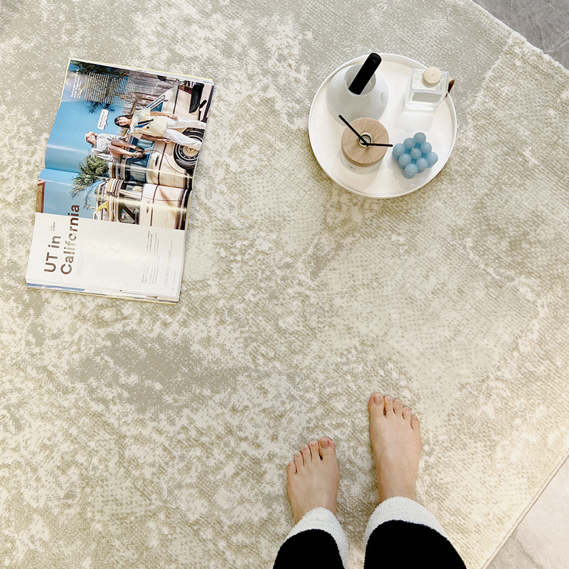 Alfombra de sala de estar antideslizante engrosado sofá doméstico alfombra de mesa de té dormitorio alfombra de lado de la cama fácil de cuidar alfombra de estudio