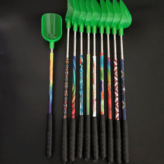 彩色不鏽鋼三節打窩勺 可伸縮拋餌器 魚食拋餌勺釣魚打窩器三節勺