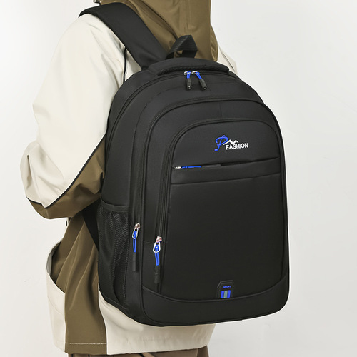 Cross-border fashion trend men's dual-shoulder bag large capacity business laptop backpack simple student school bag casual travel bag