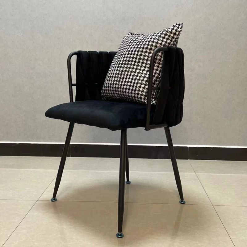 Silla de comedor de lujo nórdica, silla de mesa de ajedrez y tarjetas, silla de mahjong, bar simple moderno, bar de café, bar de bistro