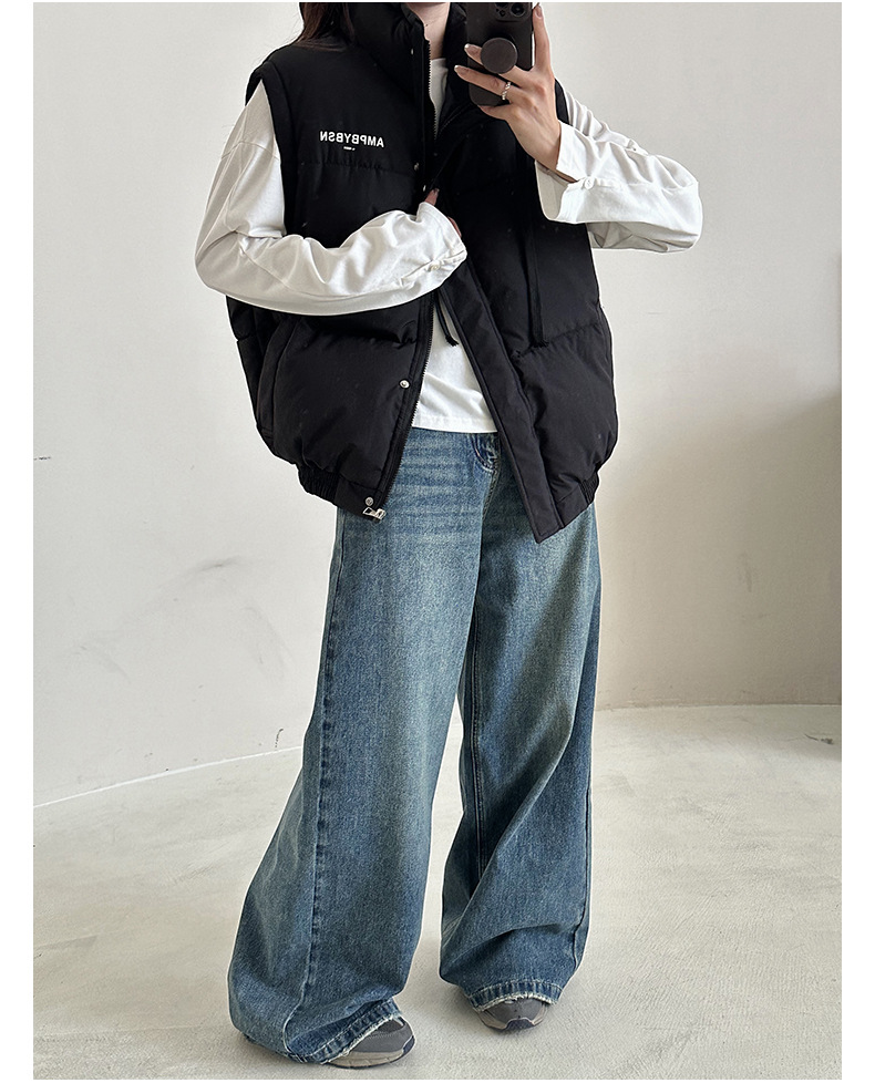 Abnehmbare Ärmel, Männer und Frauen, dickes Winterdesign, Unterhemdweste, für lässige Paare, Daunenjacke aus Baumwolle_voghion.com