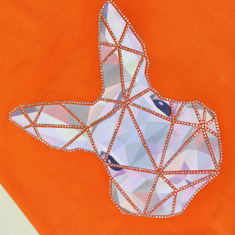 定制DIY烫图烫钻设计图片来样定做T恤短袖卫衣仿奥钻水钻辅料厂