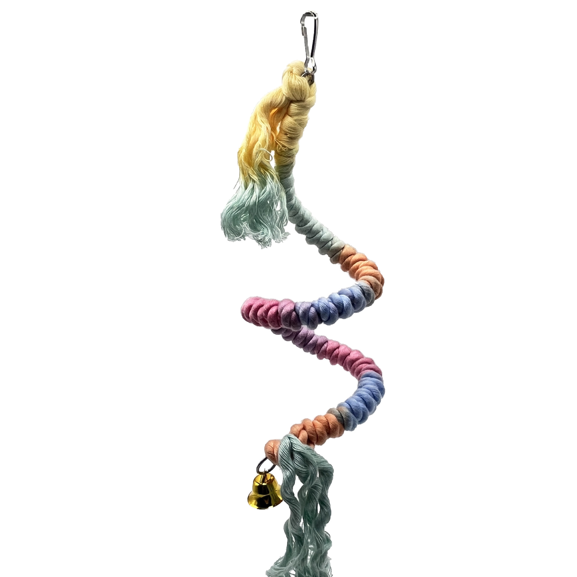 Parrot Toy Macaron Gradiente Color Colorido Cuerda de algodón Cuerda de escalada Cuerda de escalada giratoria Colgante de decoración de jaula de pájaros image 5