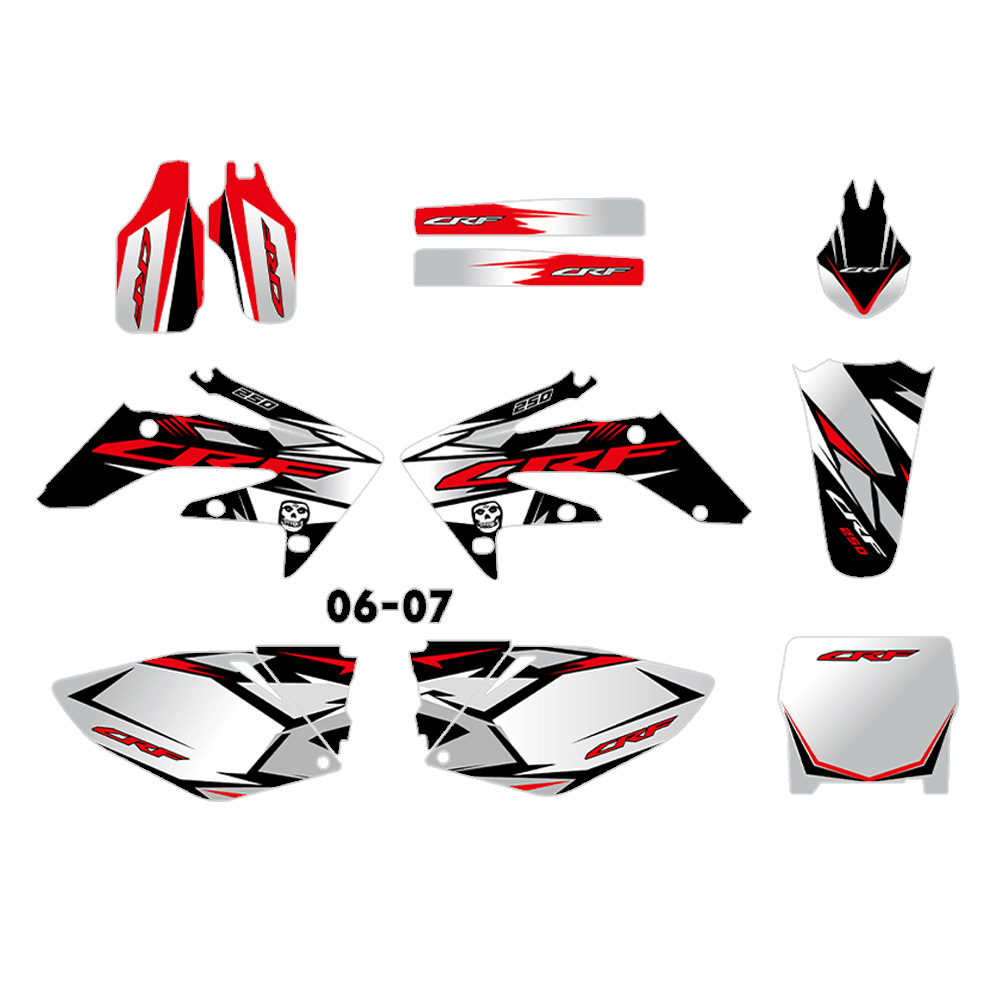 Aplicable a CRF250R CRF250 2004 2005 2006 2007 2008 2009 pegatinas SUV image 11