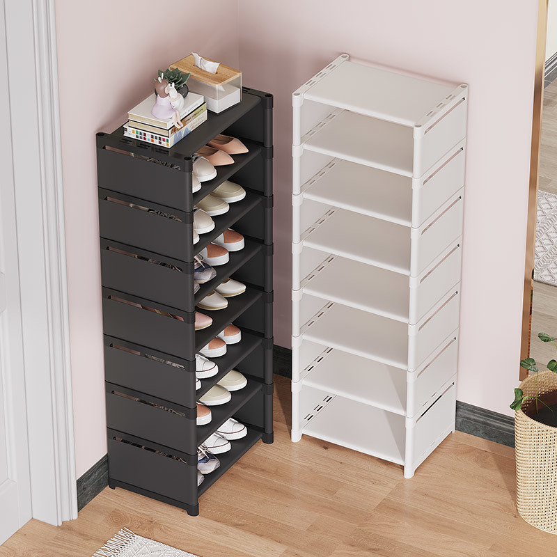 Simple Shoe Rack, Small Niche Shoe Cabinet, Widened Wall-Mounted Doorway, Narrow Household Storage, Multi-Layer Rental