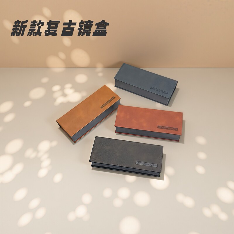 New Style Sunglasses Case, High-Grade Leather Myopia Glasses Large Frame, Handmade Glasses Case with Free Logo
