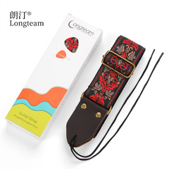 Lang Ting Embroidered Guitar Strap Featured Instrument Accessories Bass Electric Guitar Shoulder Strap Folk Acoustic Guitar Strap Strap