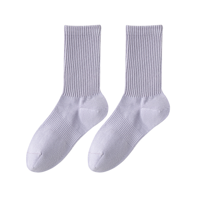 Calcetines de algodón de color sólido, calcetines de algodón resistentes a la bola, sin costuras, calcetines de embalaje independientes.