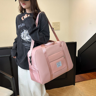Travel Large Capacity Clothes Bag Duffel Bag Sleepable Pull Rod Short-distance Bag Travel Bag Storage Bag Crossbody Shoulder Portable