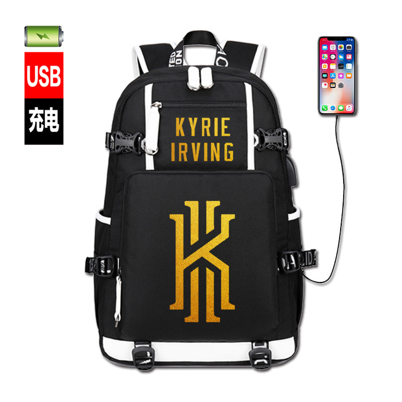 Mesh Basket Team Kerry Irving School Bag Durant Backpack Male and Female Student Backpack Large Capacity Sports Basketball Trendy Bag