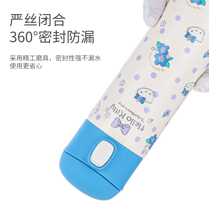 Taza termo de bebida directa de rebote de dibujos animados de Sanrio modelado en relieve 3D 316 mujeres de acero inoxidable de alto valor 350ML