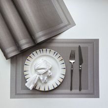 跨境PVC西餐垫 酒店特斯林隔热垫单框杯垫家居防滑双框提花编织垫