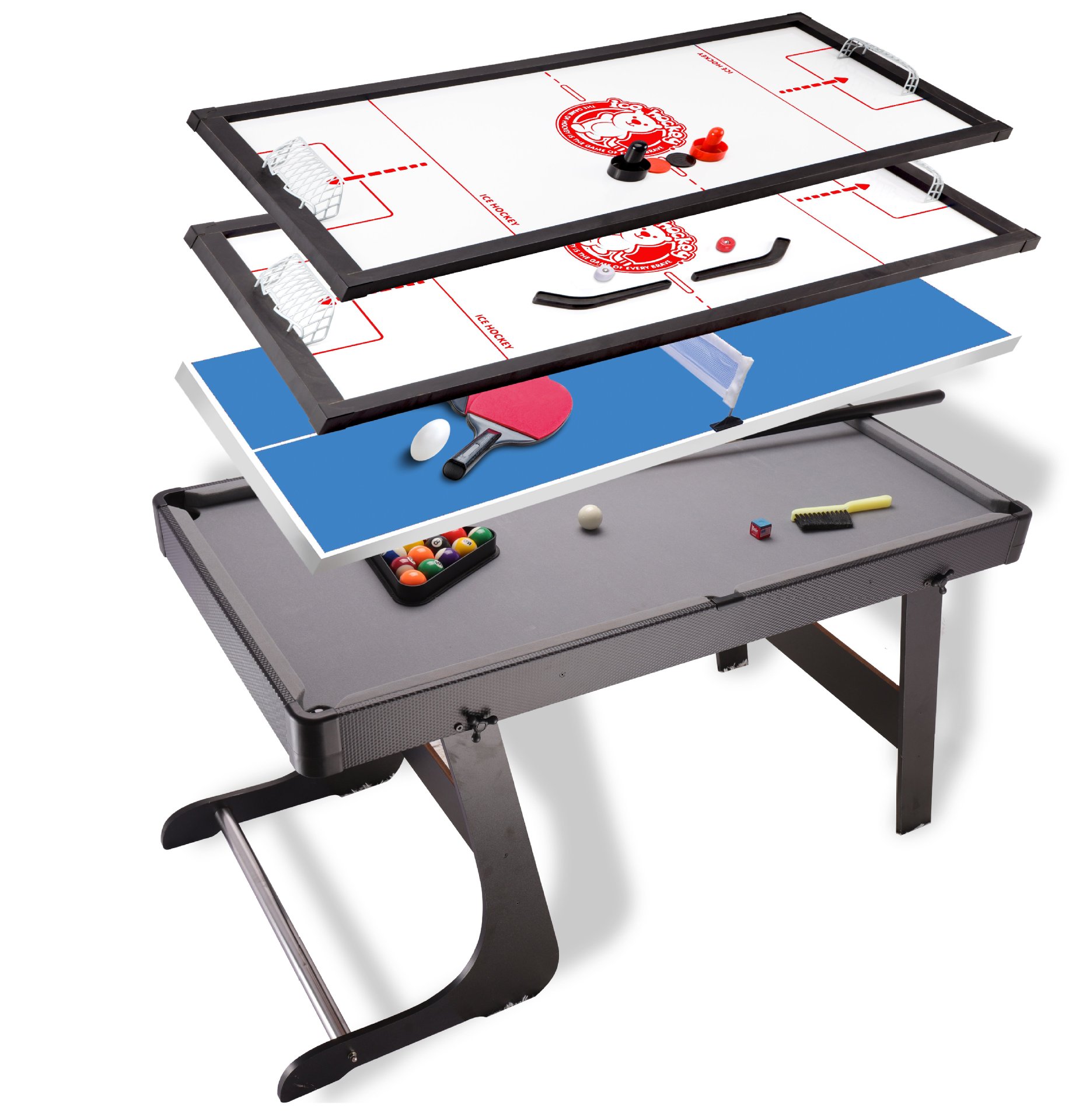 Mesa de billar multifuncional 3 - en - 1 4 - en - 1 fútbol hockey sobre hielo mesa de tenis de mesa juguetes para niños
