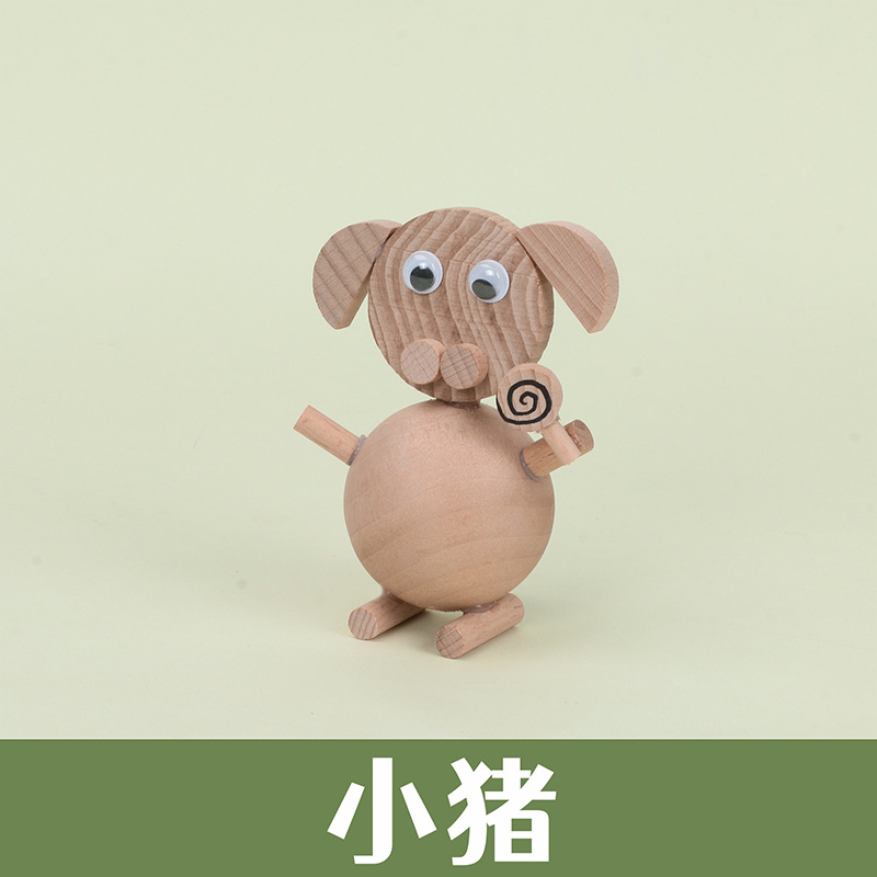 Paquete de material de bricolaje para niños creativos, arte en madera, animales, estacas de madera, ramas, área de jardín de infantes, juguetes hechos a mano