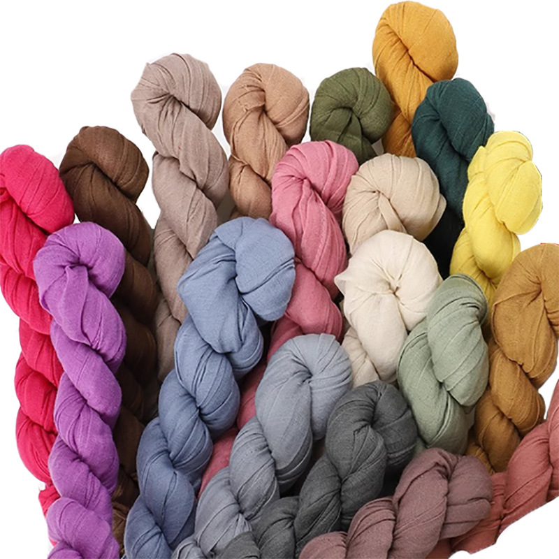(Cross-border trading), solid color thin scarf with pigtail, keep warm cloak, suitable for spring and autumn, cotton and linen