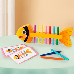 魚の骨の蒙氏の教具の精密な動作は子供の色を訓練します。