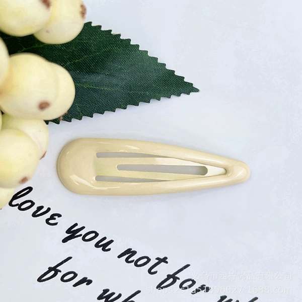 5CM water drop oil clip milky white