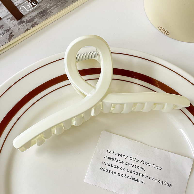 Horquilla para mujer de alta calidad clip de agarre negro tocado parte posterior de la cabeza clip de tiburón de pelo grande 2025 nueva horquilla