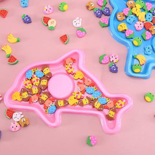 Cartoon Tray Eraser Cute Creative Children's Small Eraser Student Reward Gift Christmas Tree Eraser Wholesale