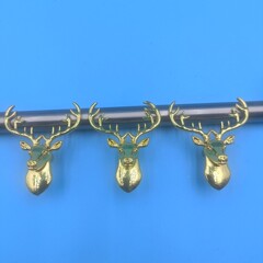 亜鉛合金鹿頭家具ハンドルワードローブワインキャビネットベッドサイドテーブル引き出し鹿頭家具ハンドルグリップ