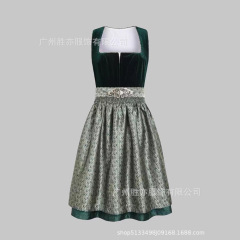 亚马逊2025新款 2 件套 Dirndl 女式啤酒节狂欢服饰连衣裙