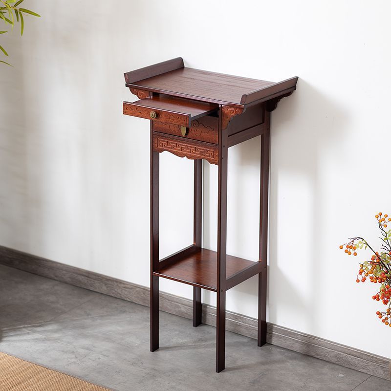 Chinese-Style Altar Offering Table for Worshiping Bodhisattvas, God of Wealth, and Buddha; Offering Table for Home Living Room