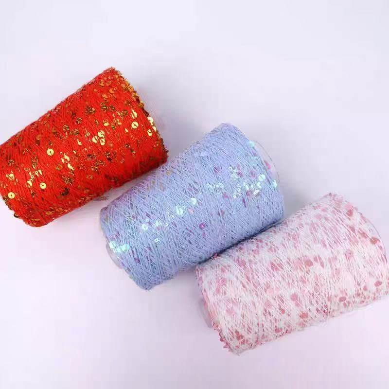 Hilo de cuentas de lujo cardado 3mm 6mm hilo de sequinilla mano aguja de barra de algodón trenzado línea rusa venta caliente