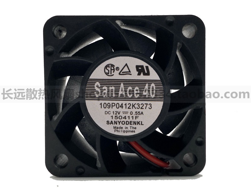 三洋 SANACE 40 4厘米 12V 0.55A 4028 109P0412K3273 高风压风扇