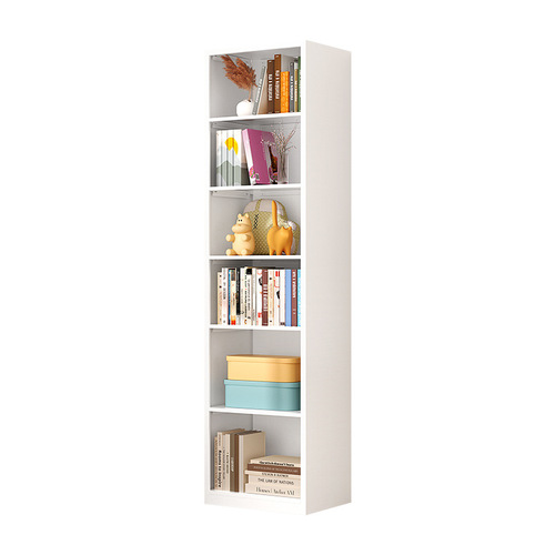 Bookcase modern simple dust-proof lattice cabinet with door combination vertical cabinet narrow cabinet storage cabinet storage bookshelf floor-standing solid wood