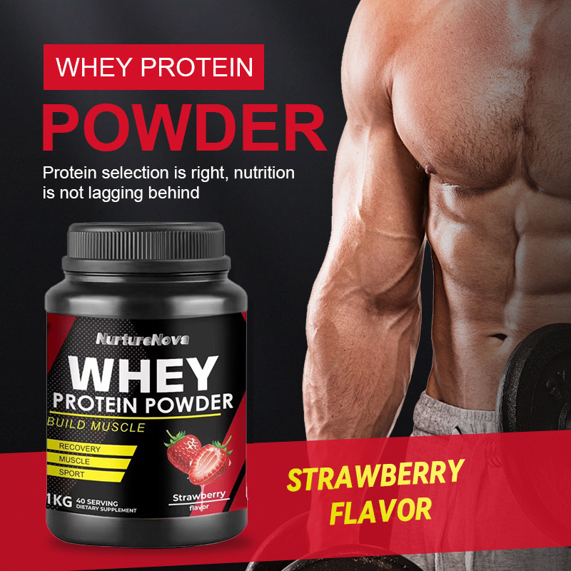 Foreign Trade Cross-Border Export Protein Powder Sports Fitness Whey Protein Powder Strawberry Flavor 2Lbs 1kg Foreign Trade Cross-Border Export Protein Powder Sports Fitness Whey Protein Powder Strawberry Flavor 2Lbs 1kg