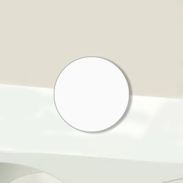 Single-sided pure white small round mirror