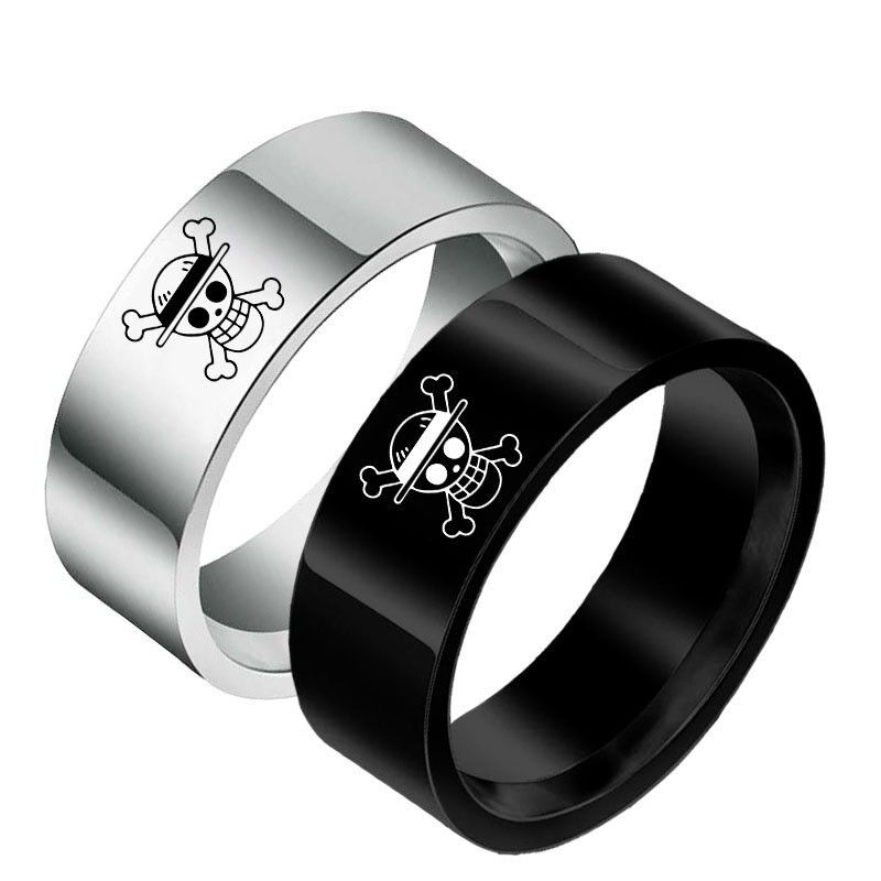 8mm anillo de acero inoxidable una pieza luffy anillo de cola anillo masculino AliExpress eBay Venta caliente