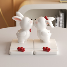 创意可爱兔子手机支架桌面摆件办公室工位装饰品闺蜜女生实用礼物