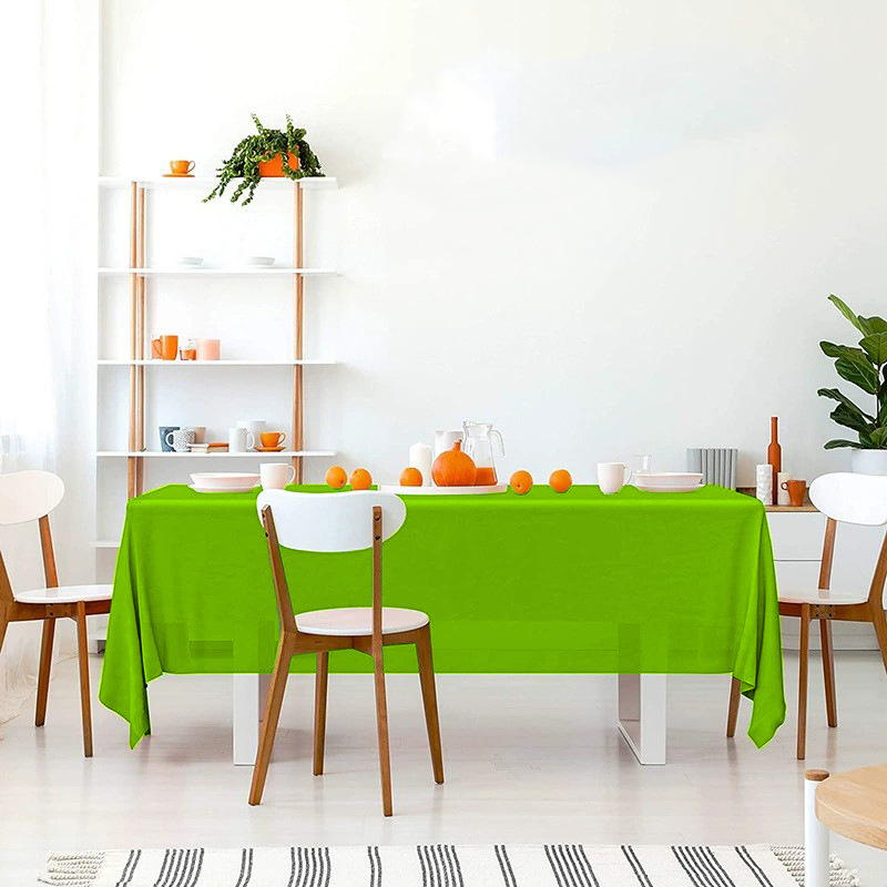 Mantel Desechable de Color Sólido, Mantel de Plástico PE Impermeable y Resistente al Aceite, Engrosado, para Hotel, Hogar, Fiesta, Venta al por Mayor, Mesa de Comedor