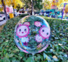 Internet celebrity printing transparent wave ball double -sided printed wave ball wedding festival party supplies