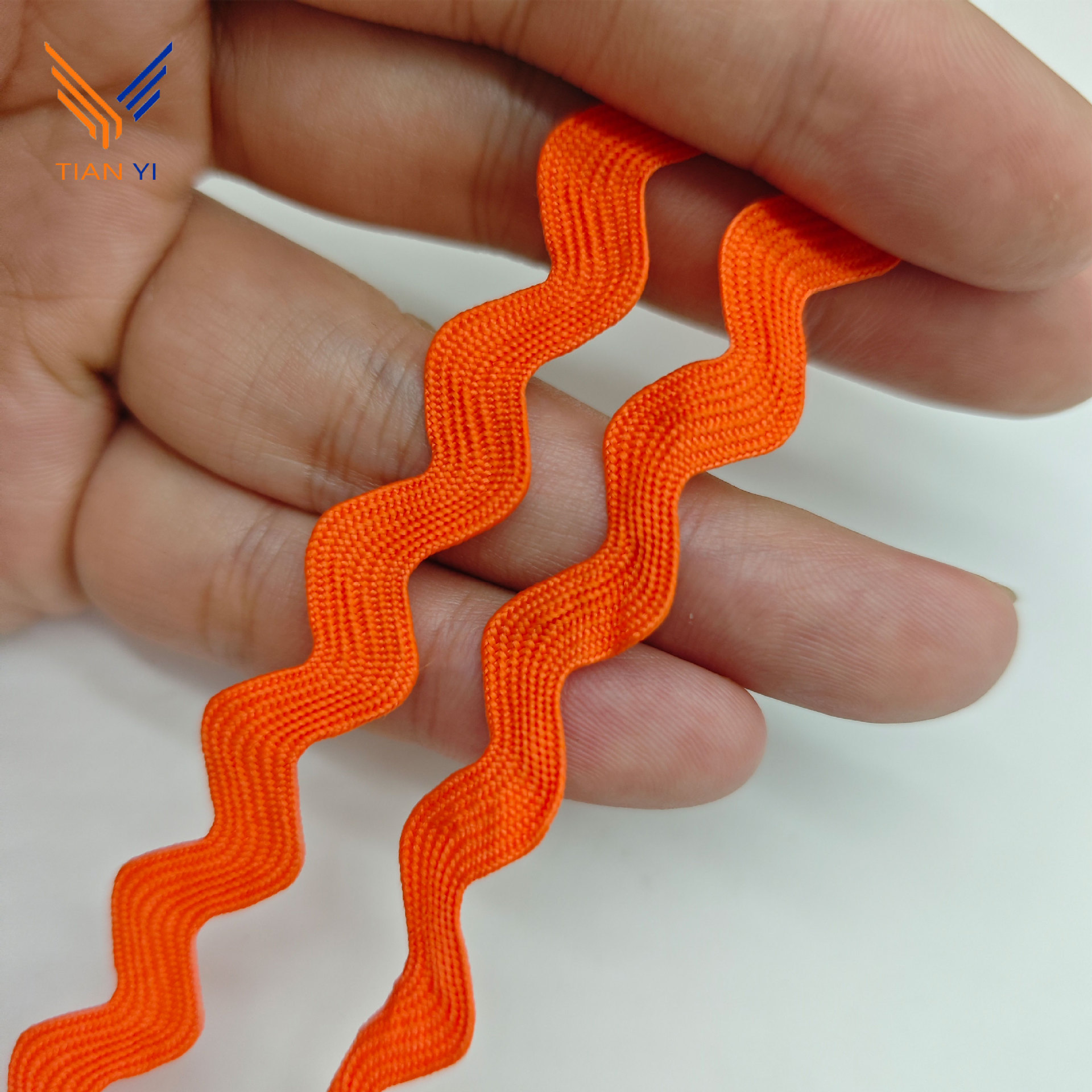 9MM tejido con borde curvo correas onduladas cortina almohada decoración de mochila Lolita Hanfu encaje en forma de S accesorios