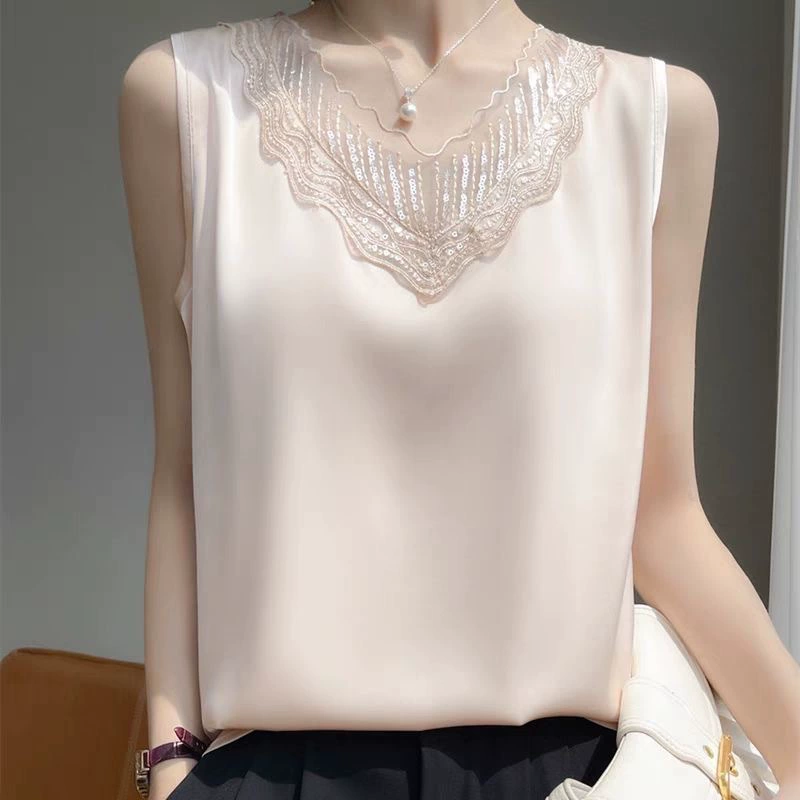 Летний кружевной шелковый камзол жилет