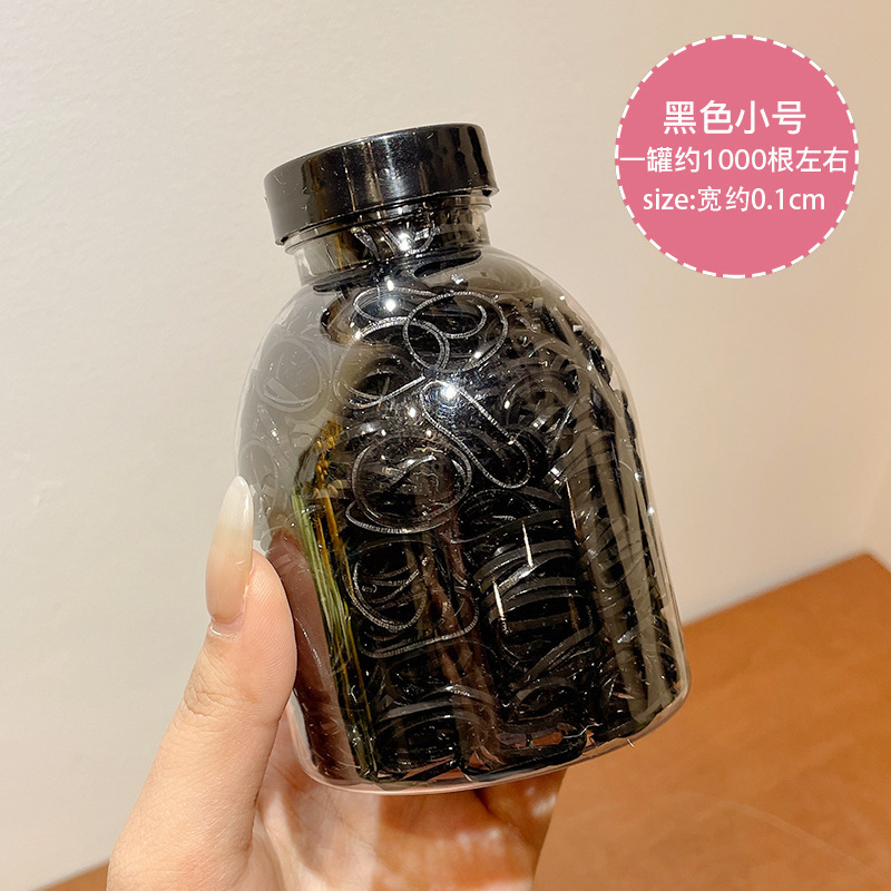 女童彩色一次性发圈不伤发橡皮筋宝宝扎头绳黑色小发饰头绳|undefined