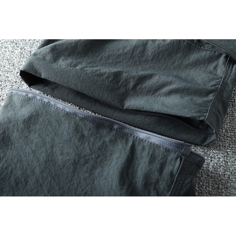 ¡Ponte dos pantalones! Primavera y otoño de los hombres al aire libre delgada ropa de trabajo suelta pantalones casuales cintura elástica multi-Bolsillo Pantalones rectos