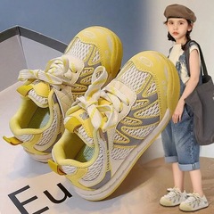 女童鞋子运动鞋2025秋季新款软底儿童休闲板鞋女孩网面透气跑步鞋