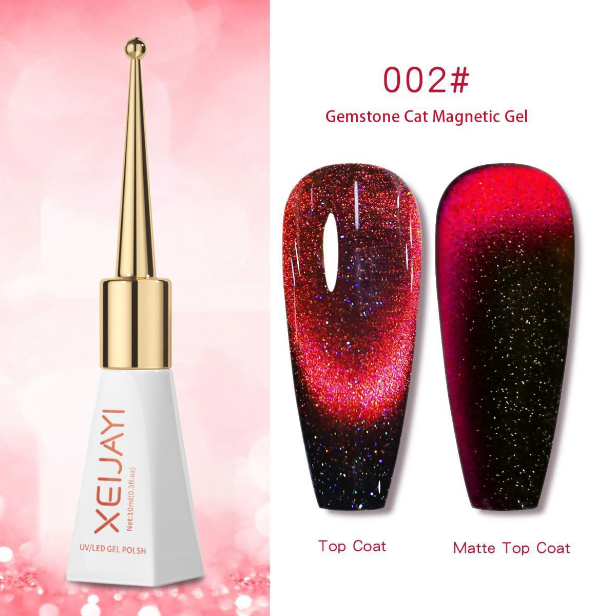 Kit de Esmalte Gel Ojo de Gato 12D Efecto Aurora para Manicura