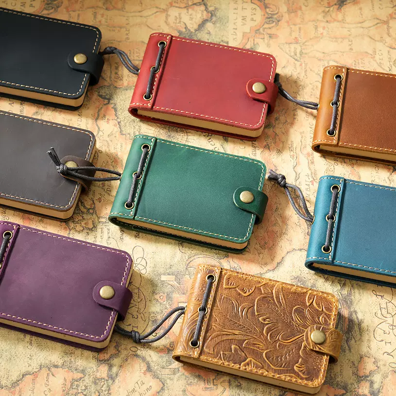 随身牛皮笔记本袖珍迷你工作商务电话本老人小记录本小号便携口袋