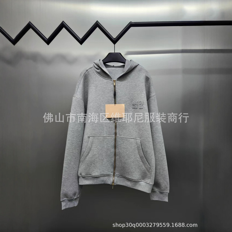 Dujia High-Quality M1U New Space Cotton Lightweight Zipper Sweatshirt Preppy Loose Sports Hoodie Jacket