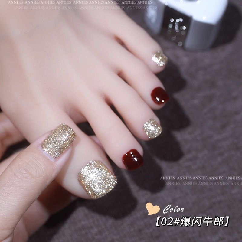 Flash diamante esmalte de uñas pegamento 2023 nueva celebridad de Internet popular color blanco lentejuelas pegamento de diamante para salón de uñas
