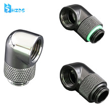 优品电脑水冷360度旋转直角弯头 二分牙G1/4螺纹软管硬管散热器头