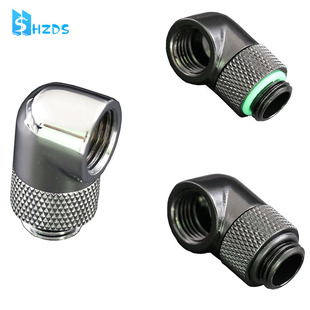 Youpin computer water-cooled 360-degree rotating right angle elbow two-point teeth G1/4 thread hose hard tube radiator head