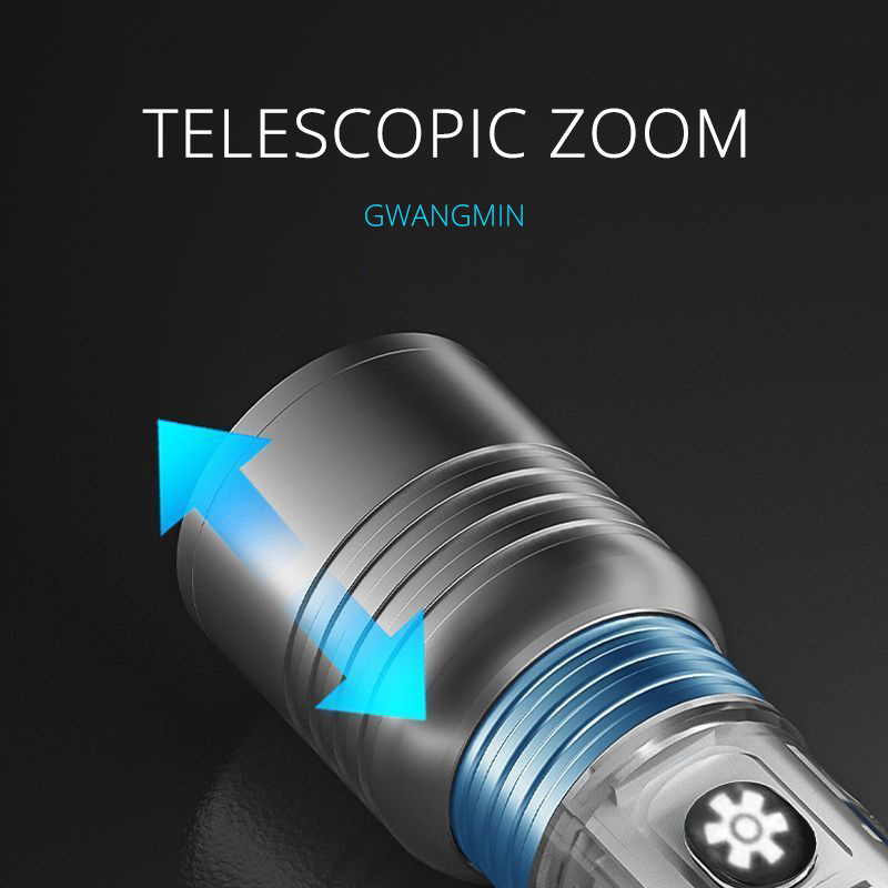 Transfronterizo mini zoom linterna láser multifuncional clip de acero de carga rápida portátil linterna de trabajo de reparación