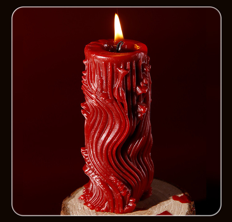Low-Temperature Aromatherapy Massage Candle in Red, Soy Wax, Roman Style — detail image 33