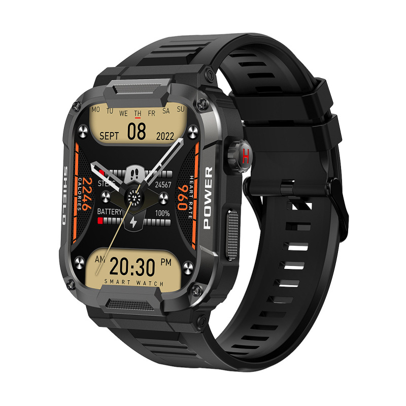 S6 new 2.01 inch large screen Bluetooth call smart watch heart rate blood oxygen temperature IP68 waterproof MK66 universal